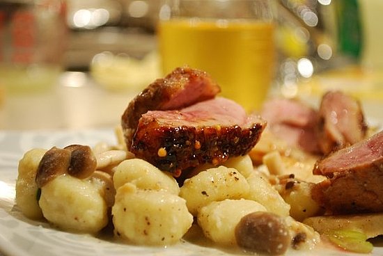 Pan seared duck with gnocchi