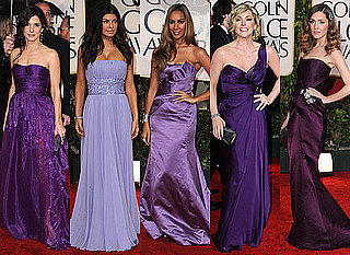 Purple at Golden Globes, Chloe Spring lookbook, Marchesa poll