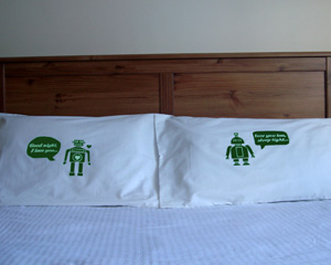Handmade Robot Pillowcases