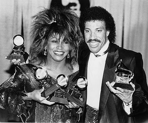 Tina Turner tried not to overshadow Lionel Richie in 1985.
Tina Turner tried not to overshadow Lionel Richie in 1985.