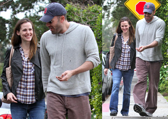 Photos of Ben and Jen being cute in LA