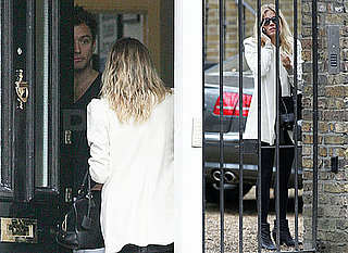 Photos of Sienna Miller Trying to Sneak Discretely Out of Jude Law's London Home Amid Engagement Rumors