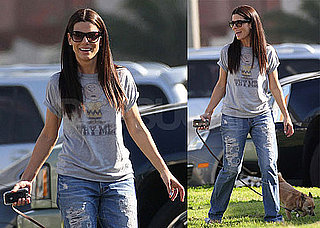 Photos of Sandra Bullock Walking Her Three Legged Chihuahua in LA