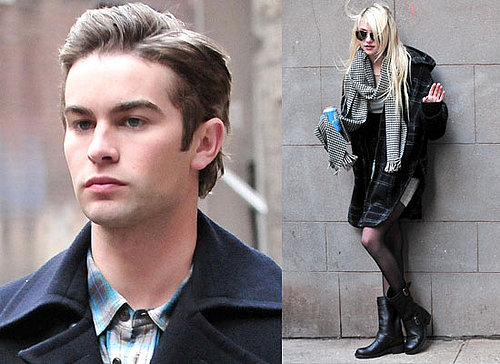 Photos of Chace Crawford and Taylor Momsen Filming Gossip Girl Season Three in New York City