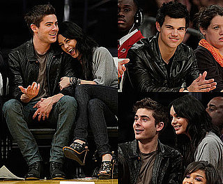Photos of Taylor Lautner, Zac Efron, and Vanessa Hudgens at LA Lakers Game 2010-02-04 08:45:00