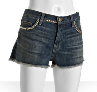 Studded Denim Shorts