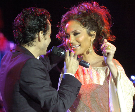 Marc Anthony and Jennifer Lopez entertained the crowd at MarketAmerica.com's post-Super Bowl party in 2007.
Marc Anthony and Jennifer Lopez entertained the crowd at MarketAmerica.com's post-Super Bowl party in 2007.