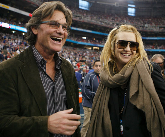 Kurt Russell and Kate Hudson watched the Giants play the Patriots in 2008.
Kurt Russell and Kate Hudson watched the Giants play the Patriots in 2008.