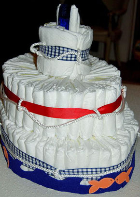 Diaper Cake Suited For a Wee Sailor Diaper Cake Suited For a Wee Sailor