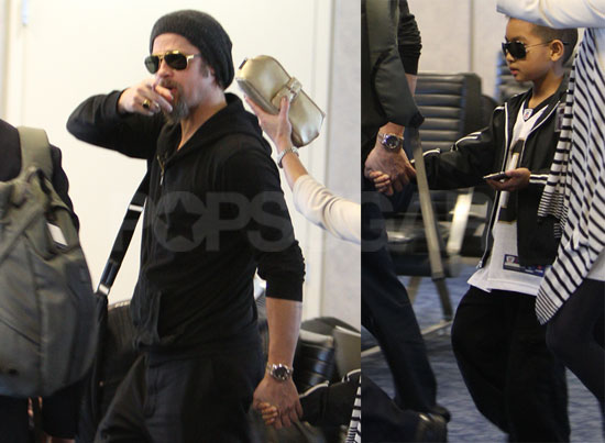 Photos of Brad and Maddox