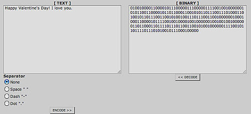 Encode Messages in Binary Code