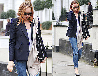 Photos of Stella McCartney in Navy Blue Blazer and Skinny Jeans
