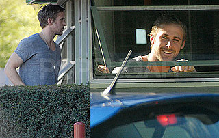 Photos of Hot Ryan Gosling Waving From Lunch at Hugo's
