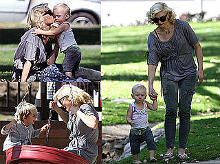 Photos of Gwen Stefani Playing with Kingston and Zuma at the Park in LA