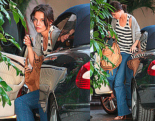 Photos of Katie Holmes Arriving at a Hotel in LA