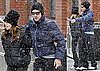 Photos of Justin Timberlake and Jessica Biel Cuddling up in the Snow in NYC Wearing Hats