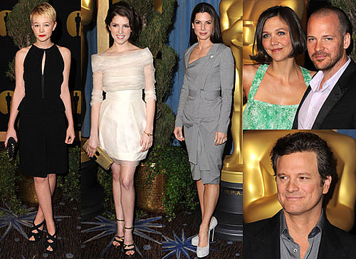 Photos of Sandra Bullock, Anna Kendrick, Carey Mulligan, Maggie Gyllenhaal, Peter Sarsgaard, Colin Firth at Oscar Nominee Lunch