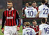 Photos of David Beckham Playing For AC Milan Versus Manchester United and Paul Scholes, Wayne Rooney, Rio Ferdinand 2010-02-17 02:55:00