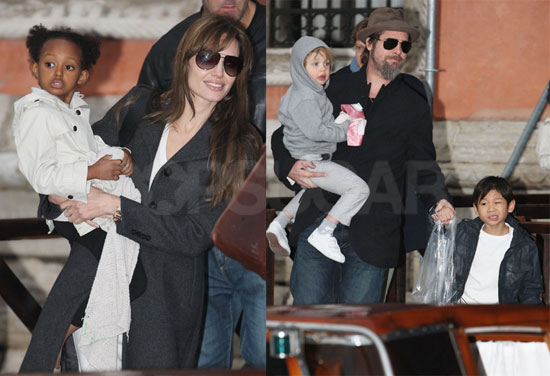 Photos of Brad and Angelina w/ kids Photos of Brad and Angelina w/ kids