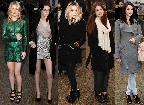 Photos of Celebrities at the Burberry Autumn Show in London