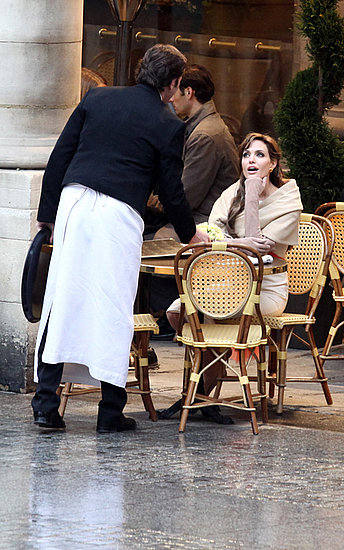 Angelina Jolie works on ''The Tourist'' in Paris