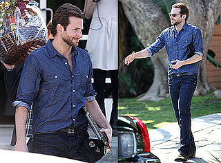 Photos of Bradley Cooper Leaving E! Studios With a Big Swag Bag in LA