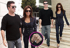 Photos of Simon Cowell And Fiance Mezhgan Hussainy Showing Off Her Huge Engagement Ring in LA