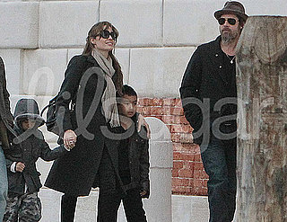Photo of Brad Pitt, Angelina Jolie, Maddox Jolie-Pitt and Pax Jolie-Pitt in Venice
