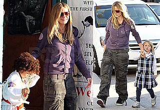 Photos of Heidi Klum and Leni and Henry Samuel Leaving Karate Class in Los Angeles