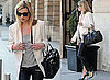 Photos of Kate Moss Style in Paris Wearing Leather Trousers and Blazer
