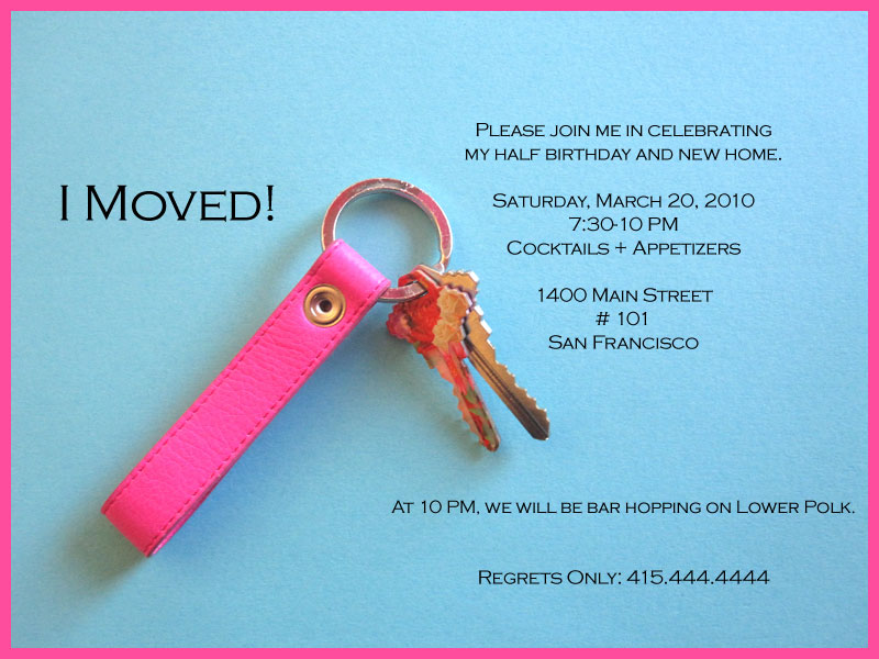 Come Party With Me: Half Birthday Housewarming — Invite Come Party With Me: Half Birthday Housewarming — Invite