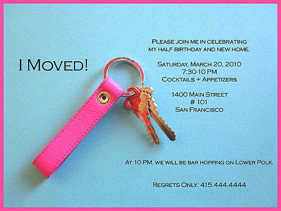 Half Birthday Housewarming Invitation