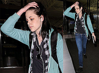 Photos of Kristen Stewart Arriving at JFK For The Runaways Premiere