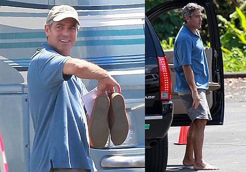 Photos of George Clooney Barefoot In Hawaii
