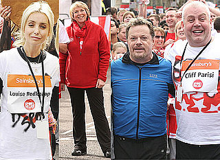 Photos of Celebrities Taking Part in the Sport Relief Mile in London Including Eddie Izzard, Louise Redkapp, Fern Britton