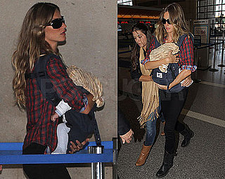 Photos of Gisele Bundchen With Son Benjamin Brady Leaving From LA