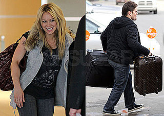 Photos of Mike Comrie Picking up Hilary Duff at The Edmonton Airport in Canada