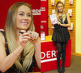 Lauren Conrad Wearing Polka Dot Top at Borders Book Signing in Virginia