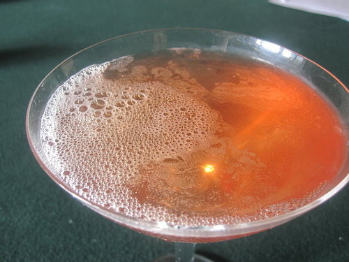 St. Germain and Pomegranate Gin Cocktail