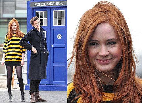 Photos of Doctor Who's Matt Smith and Karen Gillan Promoting the BBC Show