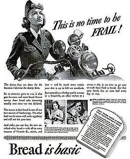 Vintage World War Two Poster Tells Women to Eat Bread