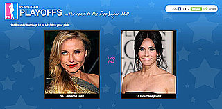 Photos of Cameron Diaz and Courteney Cox in the PopSugar 100 Matchup