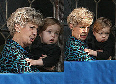 Pictures of Knox Jolie-Pitt With Grandma Jane Pitt On the Balcony Pictures of Knox Jolie-Pitt With Grandma Jane Pitt On the Balcony