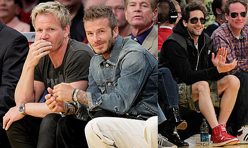 Photos of David Beckham, Gordon Ramsay and Adrien Brody At a Lakers Game in LA 2010-04-12 17:30:23