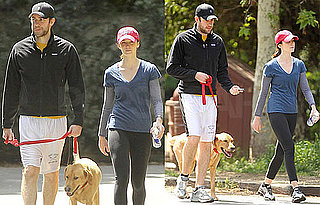 Pictures of Emily Blunt and John Krasinski Walking Their Dog in LA