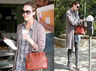Pictures of Jessica Alba Grabbing a Snack Before a Business Meeting in LA