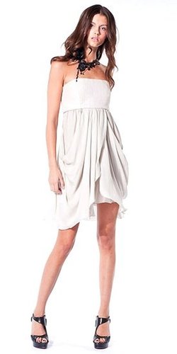      charlene strapless cocoon skirt dress | alice + olivia | $440.00