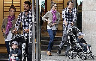 Pictures of Keri Russell Walking in Vancouver With Shane and River Deary Before Filming Wilde Kingdom