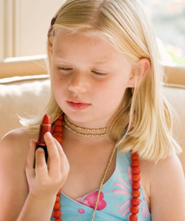 Children Wearing Adult Makeup to School
