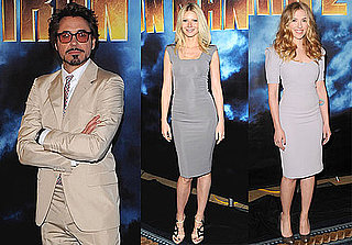 Pictures of Scarlett Johansson, Gwyneth Paltrow, and Robert Downey Jr. at Iron Man 2 Photo Call 2010-04-23 15:00:00